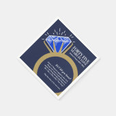 45e bruiloft feest sapphire leuke feiten servet (Hoek)