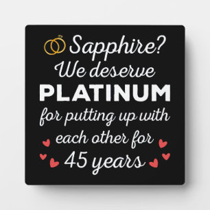 45e bruiloft Jubileum I - Sapphire Funny Couple Fotoplaat