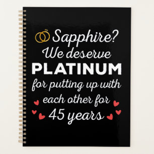 45e bruiloft Jubileum I - Sapphire Funny Couple Planner