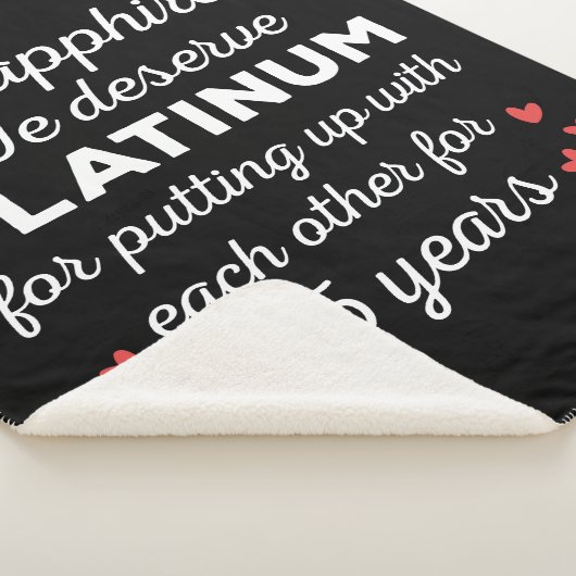 45e bruiloft Jubileum I - Sapphire Funny Couple Sherpa Deken (3/4)