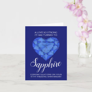45e bruiloft Jubileum Sapphire Love zo sterk Kaart