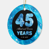 45e bruiloft Jubileum Sapphire Party Lights Keramisch Ornament (Links)