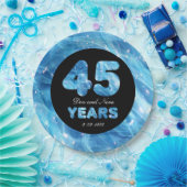 45e bruiloft Jubileum Sapphire Party Lights Papieren Bordje (Feest)