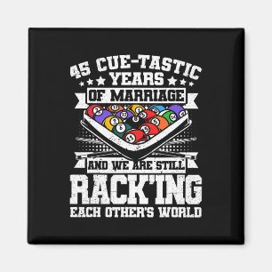 45e bruiloft Jubileum zwembad biljart 45 jaar m Magneet