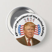 45e en 47e President Ronde Button 7,6 Cm (Voorkant /achterkant)