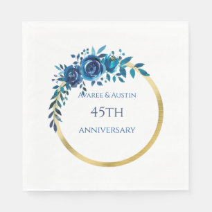 45e en 65e saffier jubileum papier servet
