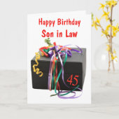 45e geboortedag kaart (Gele Bloem)