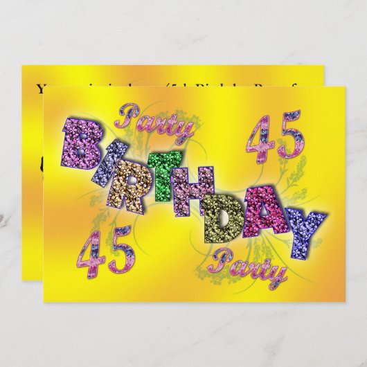 45e invitation (Devant / Derrière)