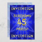 45e invitation de fête d'anniversaire (Devant / Derrière)