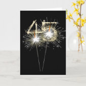 45e jaarsparklers op zwart kaart (Gele Bloem)