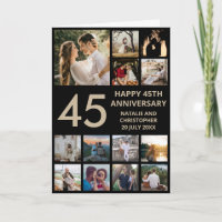 45e Jubileum 13 Foto Collage Black en Gold
