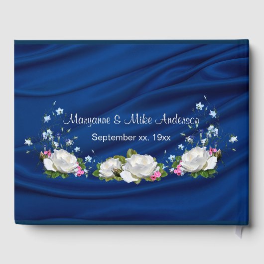 45e Jubileum saffier wit rozen op maat Gastenboek (Achterkant)