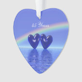 45e Jubileum Sapphire Hearts Ornament (voorkant)