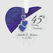 45e Jubileum Sapphire Wedding Keepomwille 3 Ornament (voorkant)
