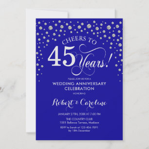 45e Jubileum - Silver Sapphire Blue Kaart
