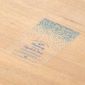 45e Jubileum van het Sapphire Wedding Acryl Uitnodigingen (Laagn)