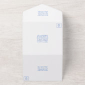 45e Jubileum van het Sapphire Wedding All In One Uitnodiging (Buitenkant)