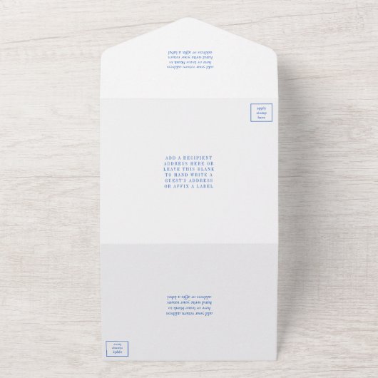 45e Jubileum van het Sapphire Wedding All In One Uitnodiging (Buitenkant)