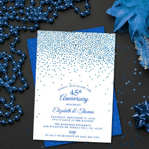 45e Jubileum van het Sapphire Wedding Kaart