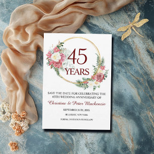 45e Jubileum van het Sapphire Wedding Save The Date