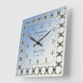 45e Jubileum van het Sapphire Wedding Vierkante Klok (Hoek)