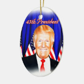 45e President-Donald Trump _ Keramisch Ornament (Links)