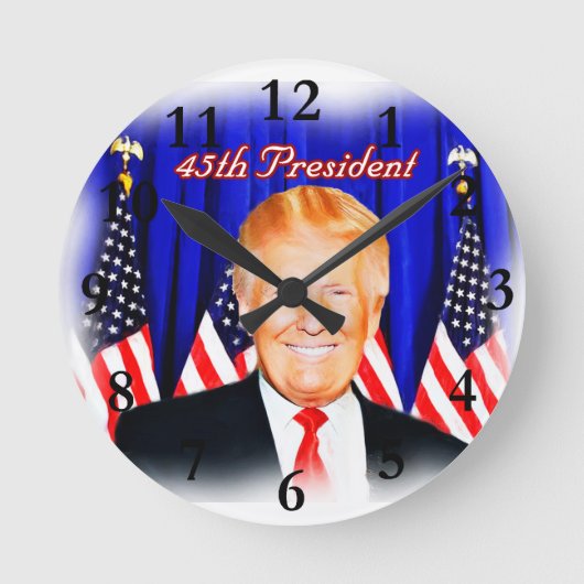 45e President-Donald Trump _ Ronde Klok (Voorkant)