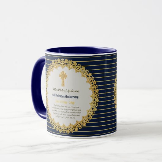 45e Priesterwijding Jubileum SAPPHIRE - ELKE GEEST Mok (Voorkant links)