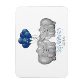 45e sapphire bruiloft - olifant magneet (Verticaal)