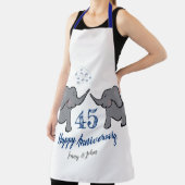 45e sapphire bruiloft trouwdag schattige olifant schort (Insitu)