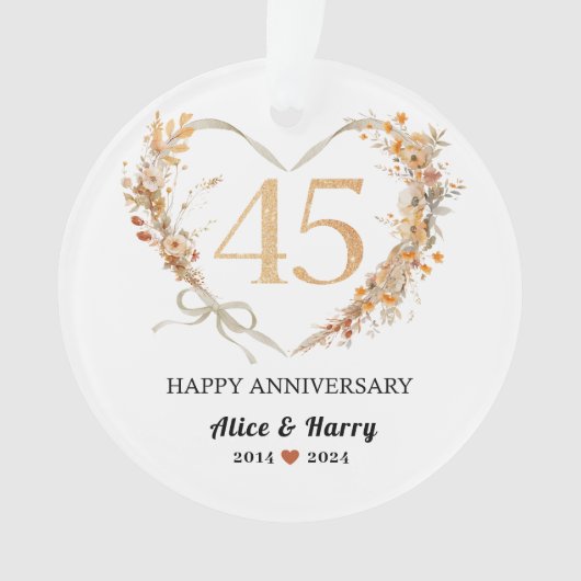 45e Sapphire Mariage Anniversaire Keepsaké (devant)