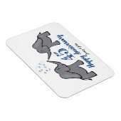 45e sappire trouwdag schattige olifant magneet (Rechterzijde)