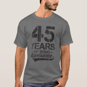 45e verjaardag 45 jaar oude Vintage 45 jaar bei T-shirt