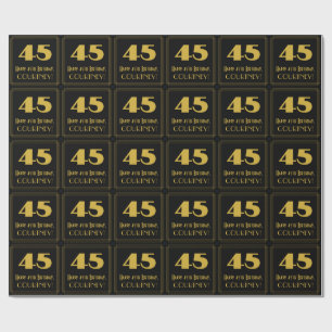 45e verjaardag - Art Deco geïnspireerde look "45" Cadeaupapier