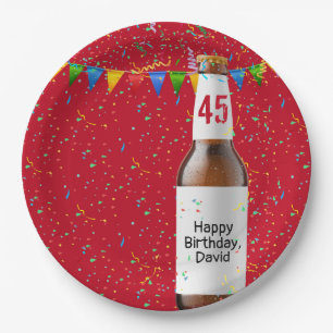 45e verjaardag Bord bietenflespapier