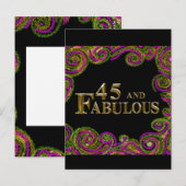 45e verjaardag briefkaart (Voorkant / Achterkant)