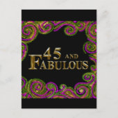 45e verjaardag briefkaart (Voorkant)