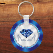 45e verjaardag feestdagen, saffier, hoge hakken sleutelhanger (Achterkant)