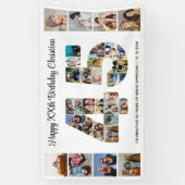 45e verjaardag feestnummer 45 fotocollage spandoek (Verticaal)