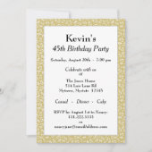45e verjaardag, Gold/White Number Pattern Kaart (Voorkant)