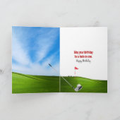 45e verjaardag Golfbal op rood T-shirt Kaart (Binnen)