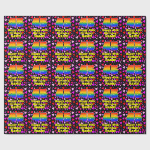 45e verjaardag: Heatten, regenboognr. 45 Cadeaupapier