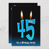 45e verjaardag kaart (Voorkant / Achterkant)