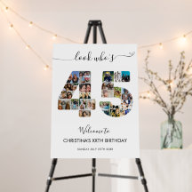 45e verjaardag nummer 45 Fotocollage Welkom