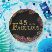 45e verjaardag papieren bordje (Feest)