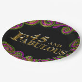 45e verjaardag papieren bordje (Gekanteld)