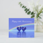45e verjaardag Sapphire Hearts Briefkaart (Staand voorkant)