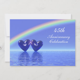45e verjaardag Sapphire Hearts Kaart