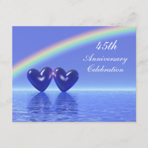 45e verjaardag Sapphire Hearts Kaart