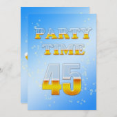 45e verjaardag uitnodiging met bier (Voorkant / Achterkant)